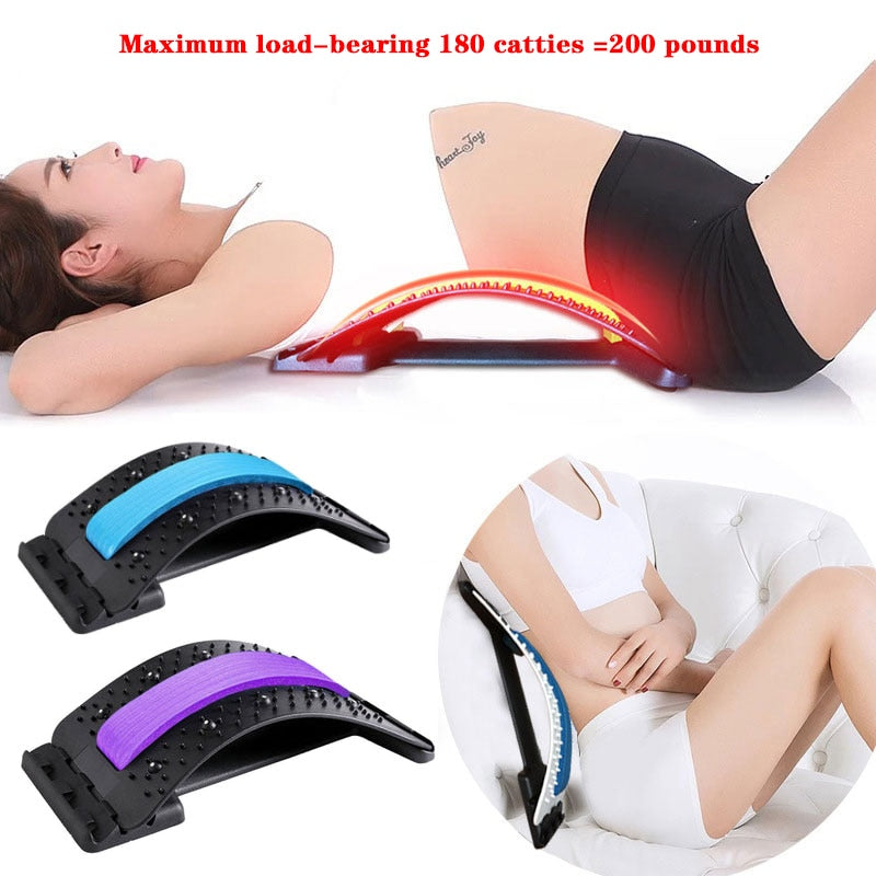 Back Stretcher, Lumbar Back Cracker Board Pain Relief Device, Multi-Level Lumbar  Back Massager, Pain Relief